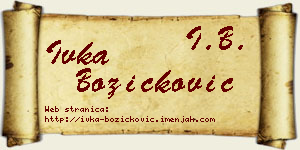 Ivka Božičković vizit kartica